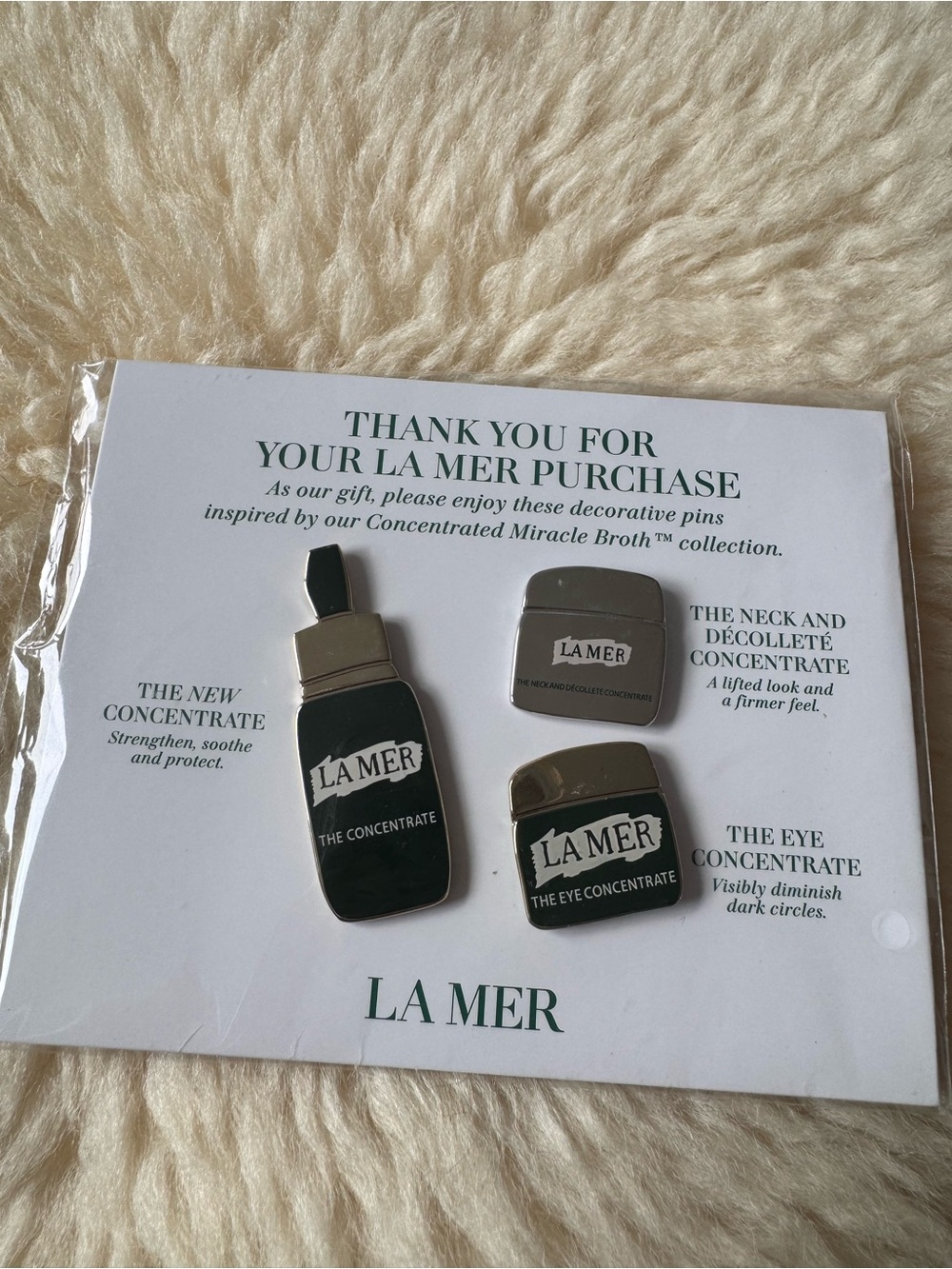 LA MER Decorative Pins The Concentrate Collection Gift 3pcs